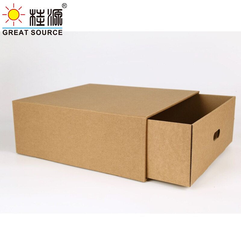 Składane pudełko robić przechowywania Corrugrated blatowy organizator pojedyncze szuflady jakości kraft pudełko tekturowe robić przechowywania dowcip cios uchwyt (3 sztuk)
