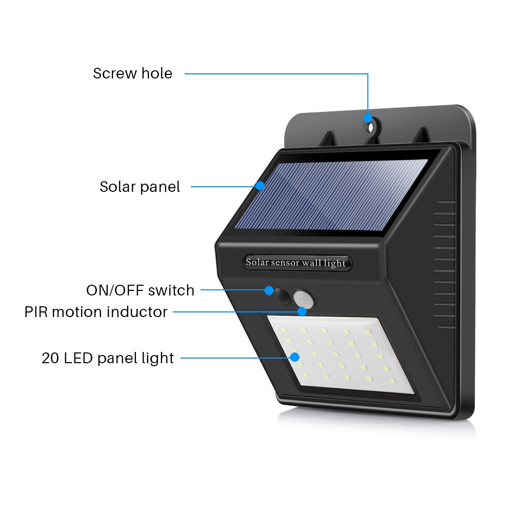 25 Led Solar Light Pir Motion Sensor Wandlamp Ener... – Vicedeal