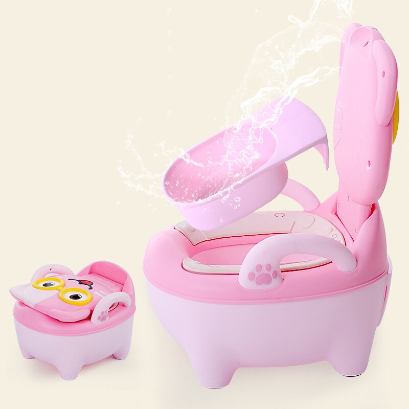 Mignon chat bébé toilette formation Potties Portable pratique enfants formation Pan siège de toilette PP dessin animé bassin pour enfants urinoir