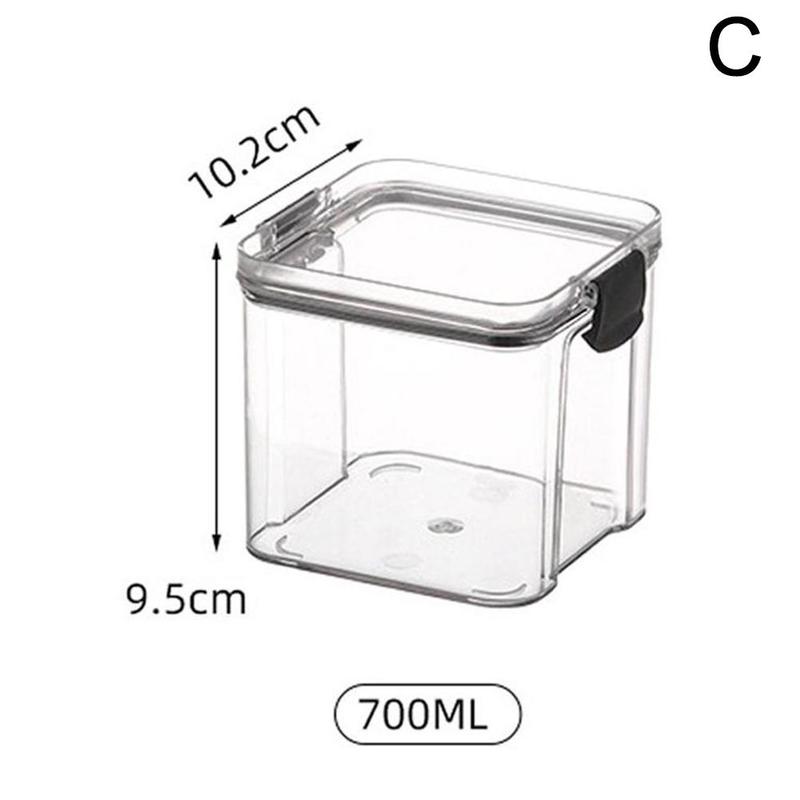 Grain Tank Transparent Plastic Household Kitchen Storage Fruit Storage Box Storage Dried Sealed Snack Kitchen Jar Jar Grain D5U2: C
