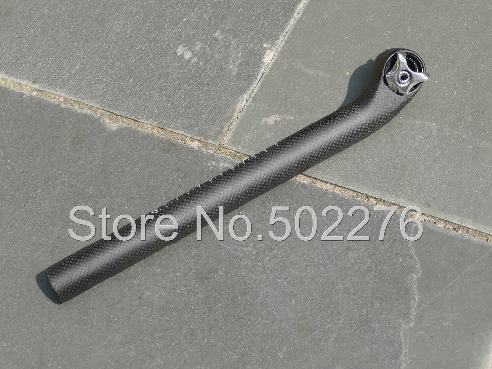 Tija de sillín de bicicleta de carbono 3K UD, 31,6mm, 27,2mm, para bicicleta de montaña y carretera, poste de asiento mate brillante de 350mm y 400mm