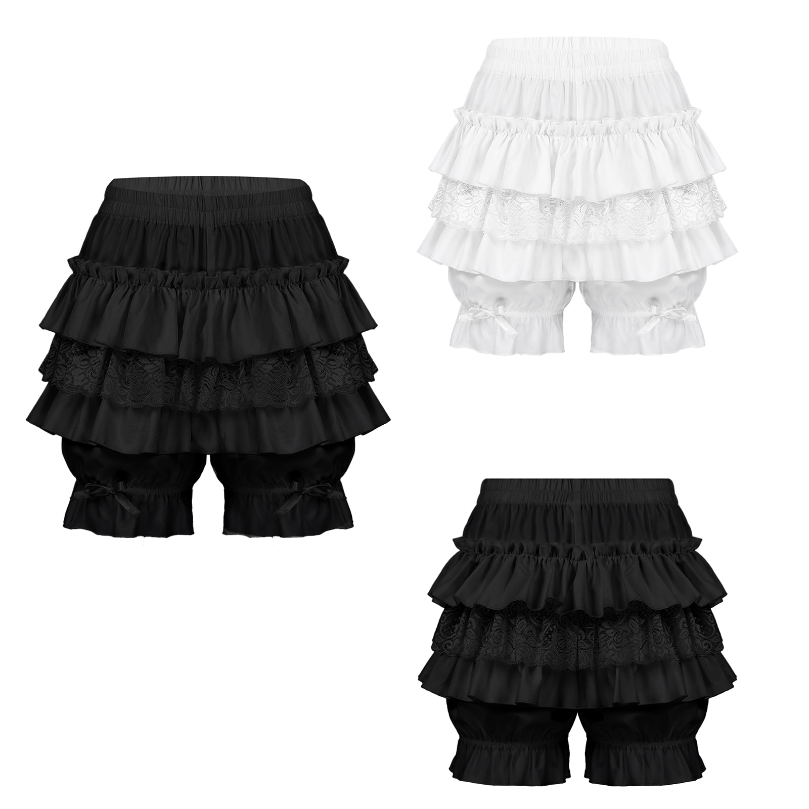 Kobiety dziewczęta Lolita potargane spodenki bawełniane koronkowe wiktoriańskie dynie spodeńki kobiece nastolatki nastolatki śliczne krótkie spodnie bezpieczeństwa