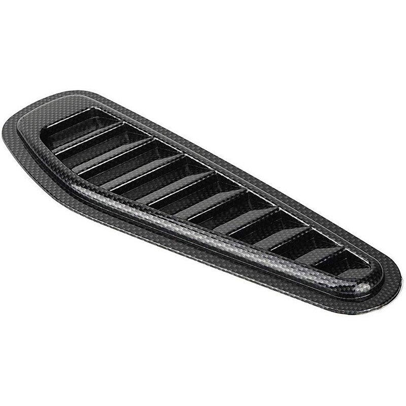 Car Air Flow Intake Cover, Car Air Flow Intake Decorative Scoop Bonnet Vent Hood Cover Universal Carbon Fiber Style Auto Car Dec