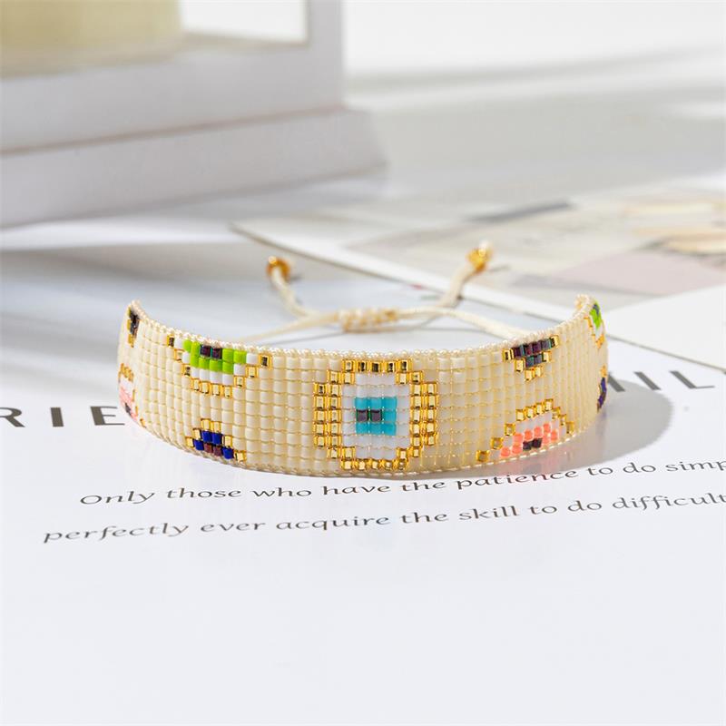 Bluestar Turkish Boze Oog Armband Voor Vrouwen Mannen Gelukkig Gevlochten String Mode Boho Armband Paar Vriendschap Wens Cadeau Sieraden: Donker Goud