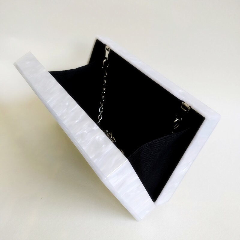 18X11 cm Pearl With With Blue Evil Eye Acrylic Box Clutches Women Female Shoulder Evening Travel Beach Summber Lady Handbags