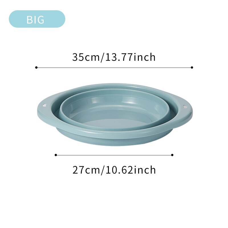 Multi-Purpose Folding Wash Basin Collapsible Bucket Foldable Washbasin Travel Portable Footbath for Household lavabo plegable: green big