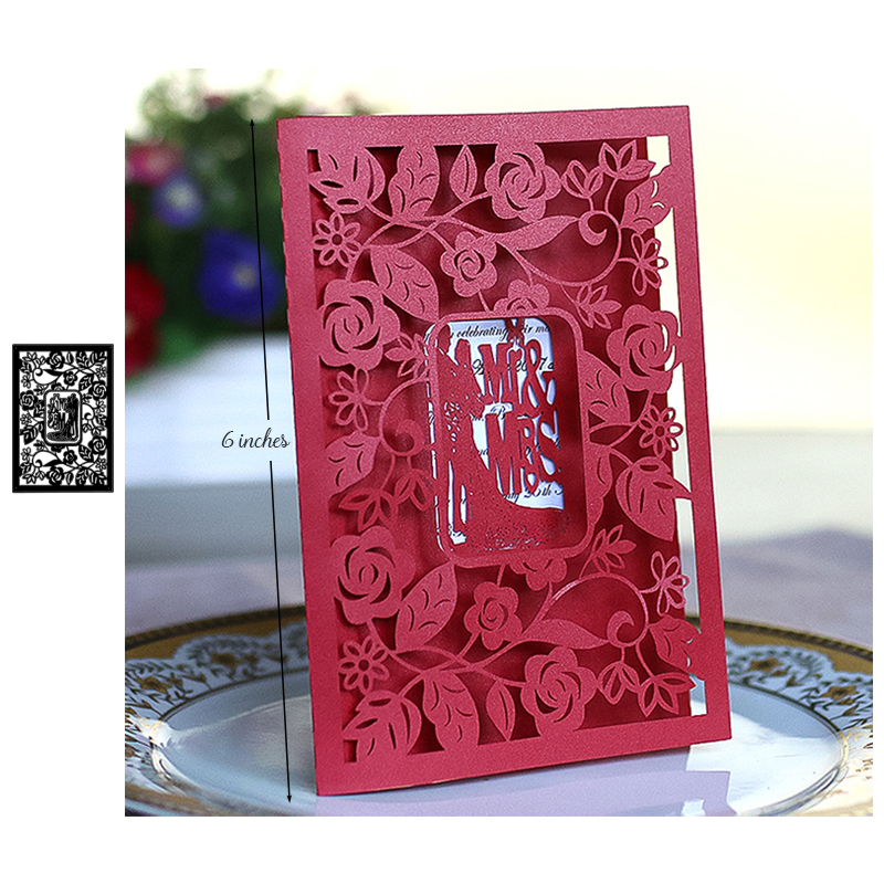 Couple Metal Cutting Dies for Wedding Invitation Cards Lovers Craft Die Cut Scrapbooking Stencil Stamp and Die Sets: DW2081