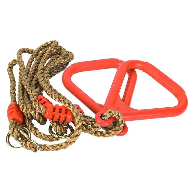 2 stk barne gym gymringer, trapes gym swing, barringer justerbare gym fitness pull up ringer med hengende tau for swing