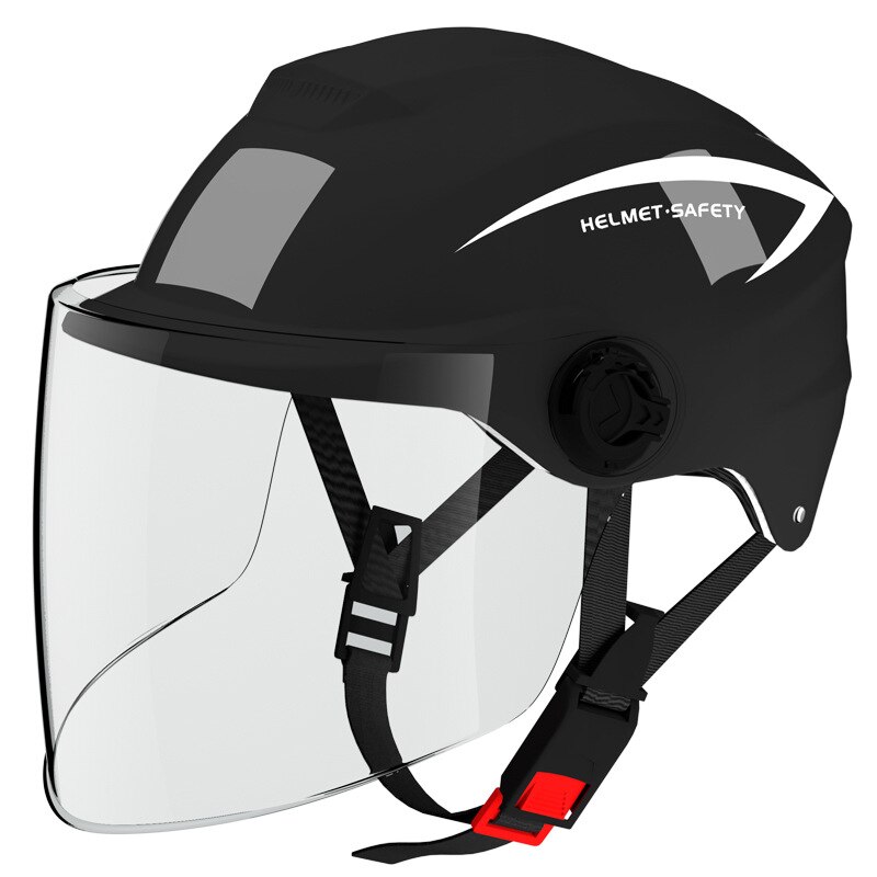 1Pcs Motorhelm Elektrische Auto Helm Unisex Half Helm Met Clear/Zonnebrandcrème Lenzen Meerdere Beveiliging