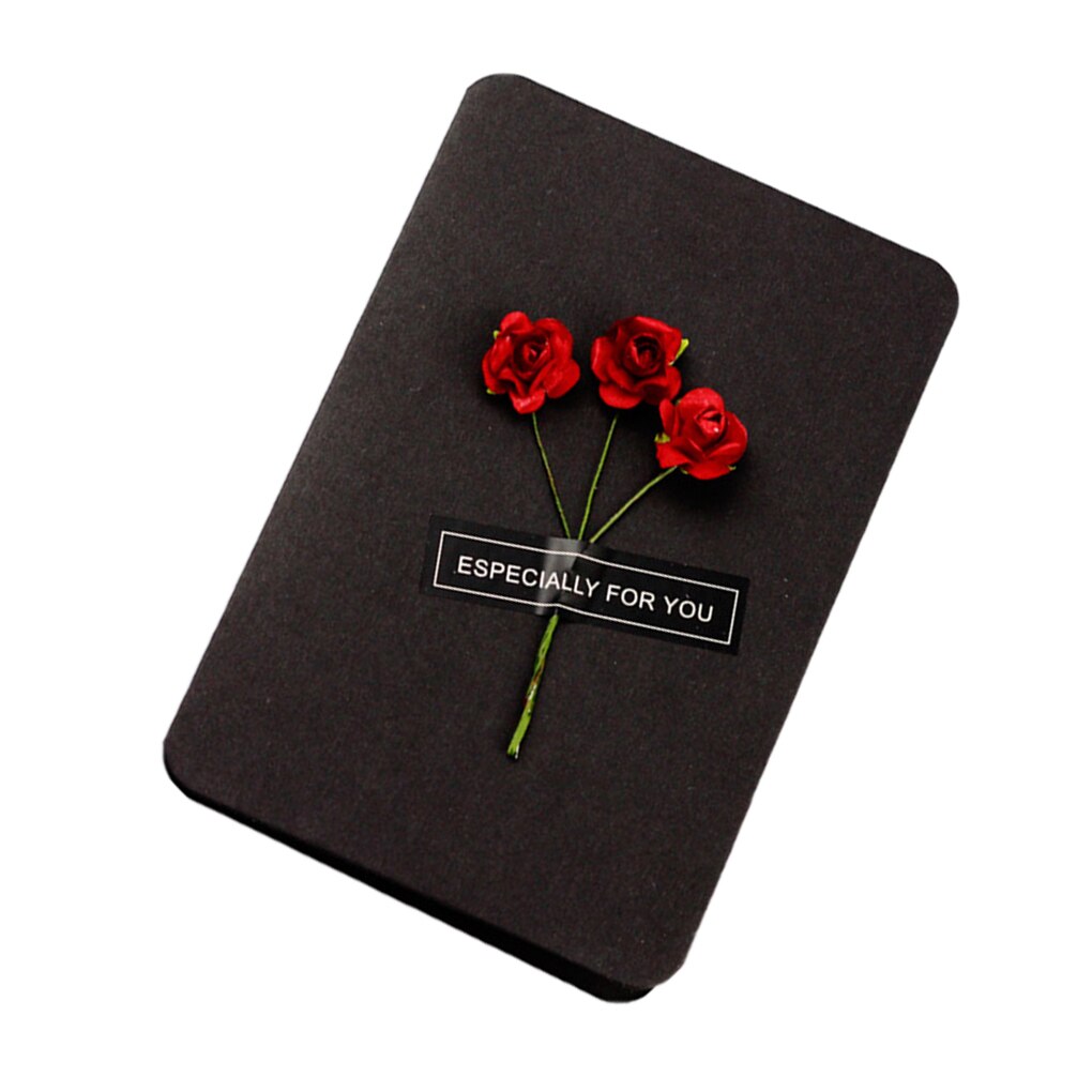 Cartes de vœux en papier Kraft, DIY, avec enveloppe, fleurs sèches faites à la main, décorations de de mariage et d'anniversaire, fournitures,