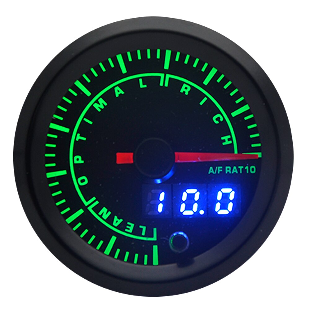 2 &quot;52Mm 7 Kleuren Led Car Auto Air Fuel Ratio Gauge Analoge/Digitale Dual Display Afr Gauge auto Meter