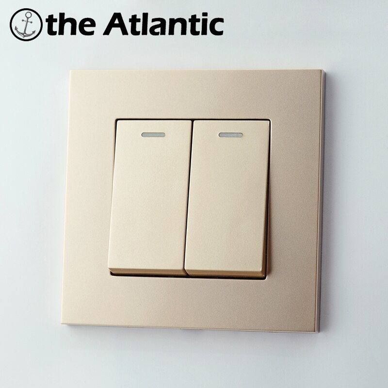 Atlectric 1 2 3 4 Gang ON/OFF EU FR Power Socket Button Power Switch 86 Type Dual Triple Quadruple Socket PC Panel With USB Port