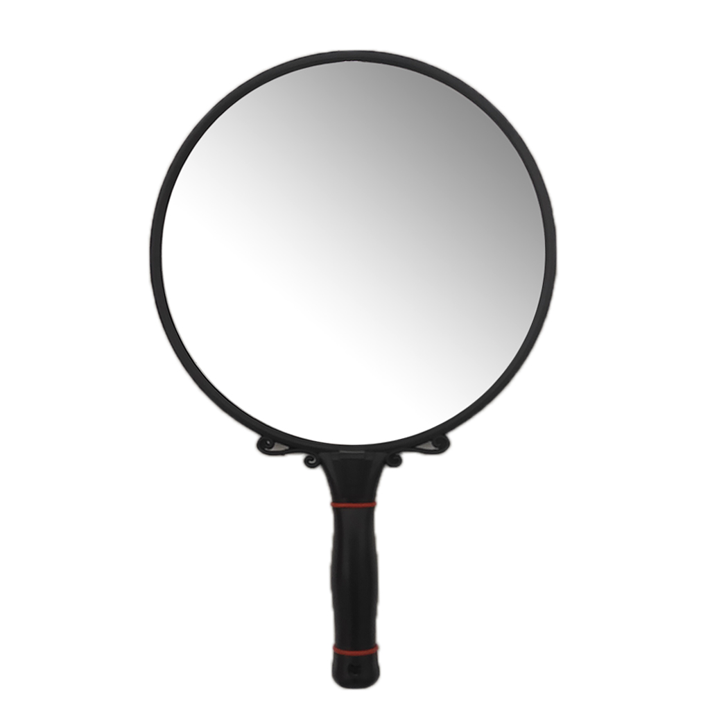 Round Hand Mirror Makeup Large Handheld Mirror with Handle for Hairdressers