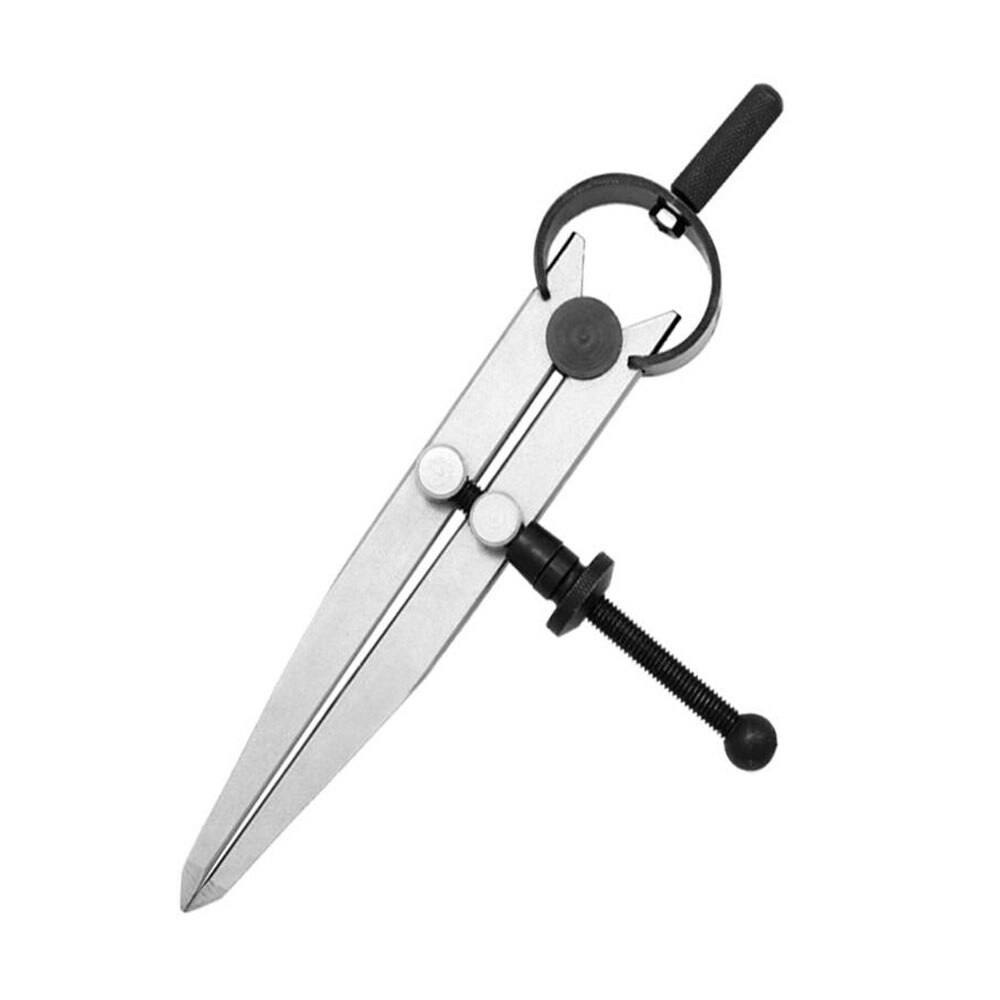Adjustable Lockable Carbon steel Scriber Divider Wheel Compass Leather Stitch Hole Distance Measure Compass Leather Divider Tool