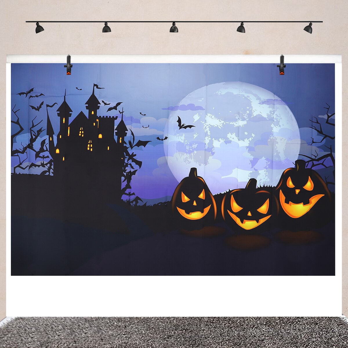 1PC Decorative Printed Halloween Hanging Cloth Background Cloth Backdrop Wall Tapestry for Living Room Party Bedroom