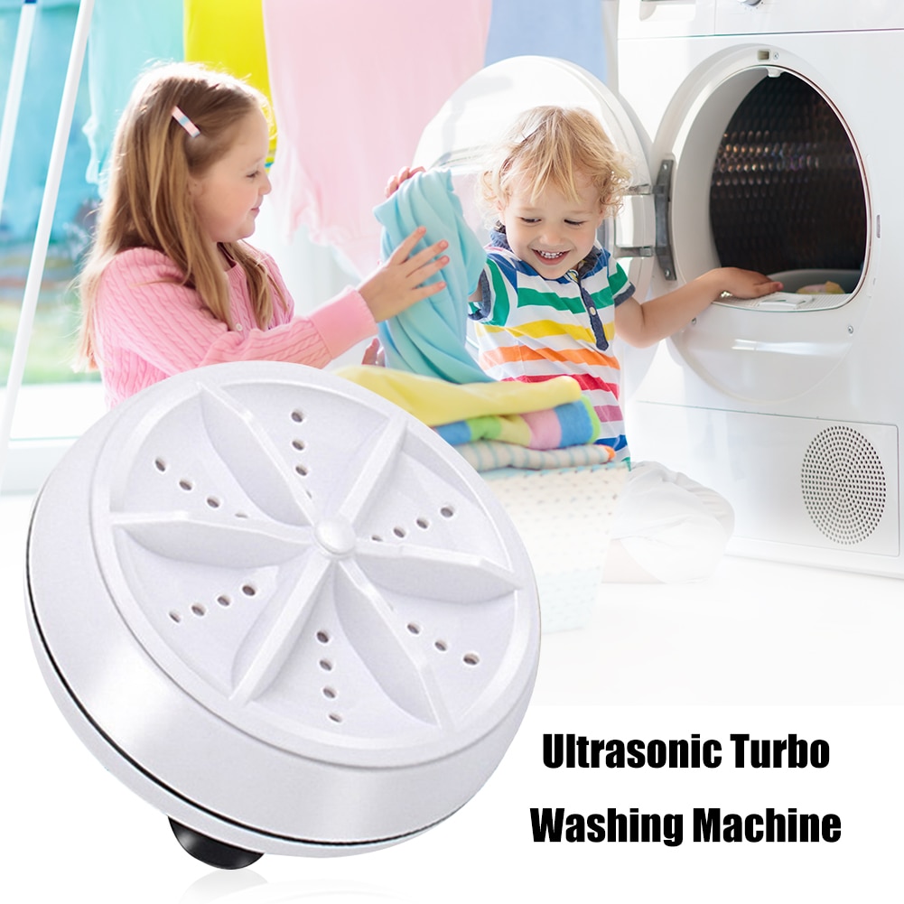 Ultrasonic Turbo Washing Machine USB Cable Portable Clothing Cleaning Home Travel Washer Turbo Bubble Rotating Mini Wash Machine