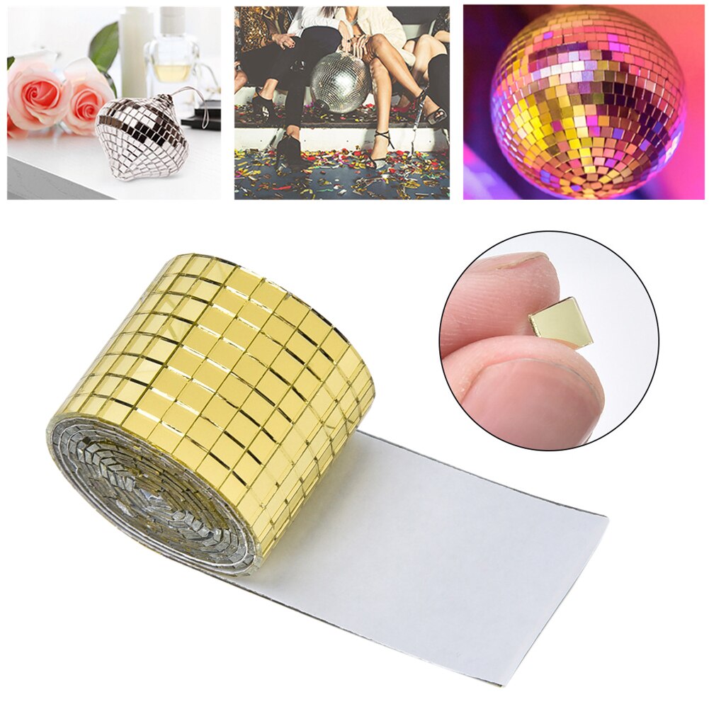 auto Adesivo Impermeabile Rimovibile Bagno Superficie A Specchio Decorativo Del Mestiere di Tessere di Mosaico mini Quadrato di Vetro Portatile A Casa FAI DA TE