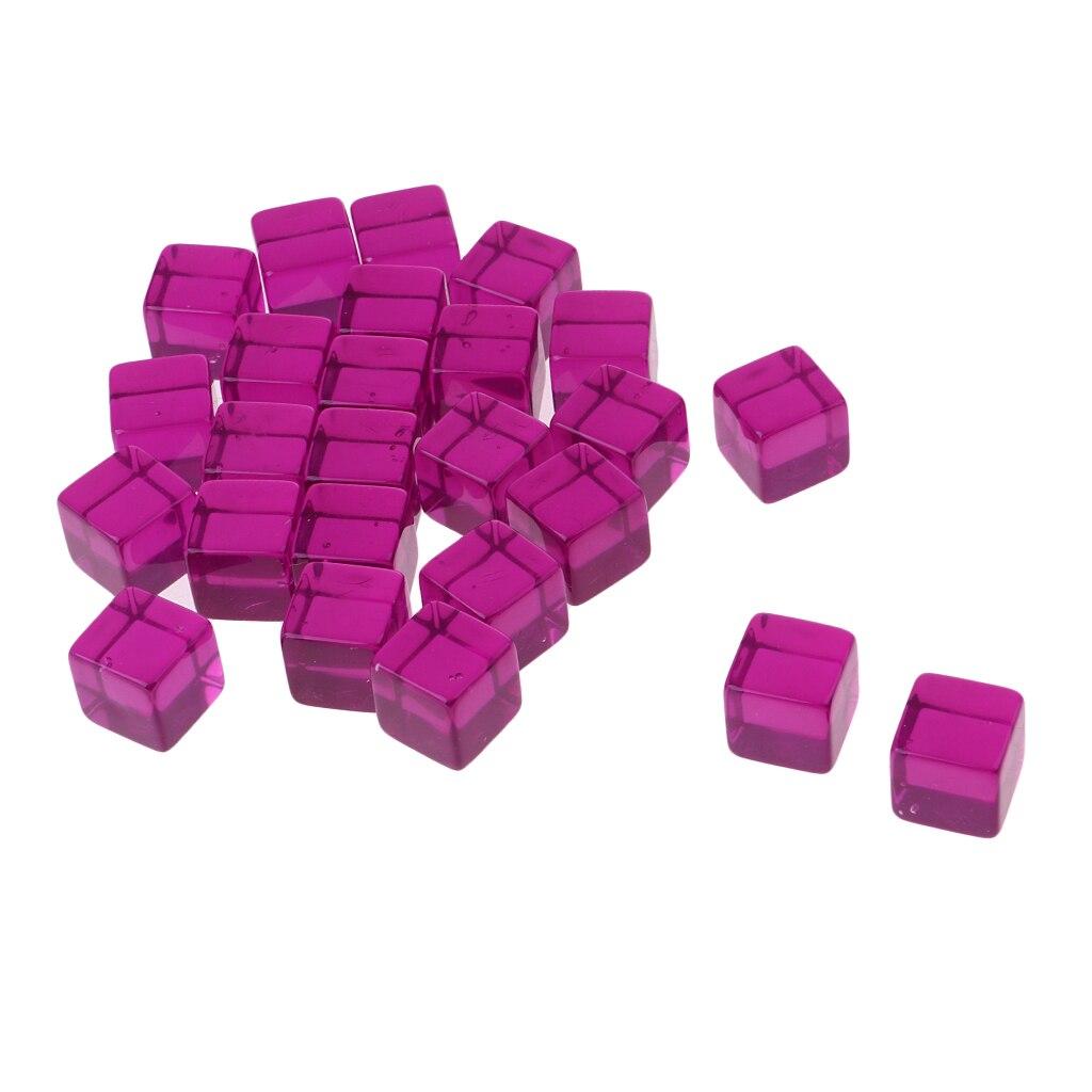 16mm transparente seis lados dados d6 dados dados para masmorras e dragões jogo: ROXO