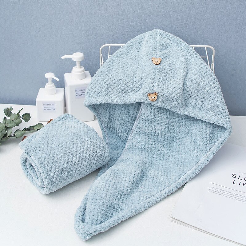 Vrouwen badkamer microvezel handdoek voor het haar, snel drogende handdoek, snel drogende handdoek, haarmagie drogende tulband: 01