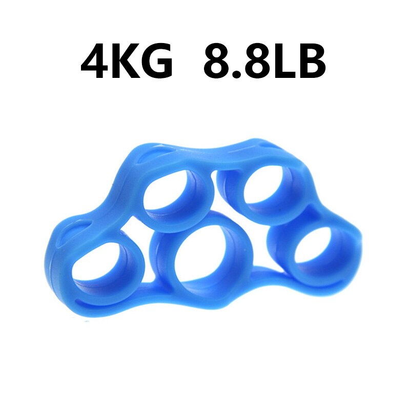 Silicone finger clip strength trainer resistance band hand shake wrist exercise stretching resistance finger trainer exercise fi: blue