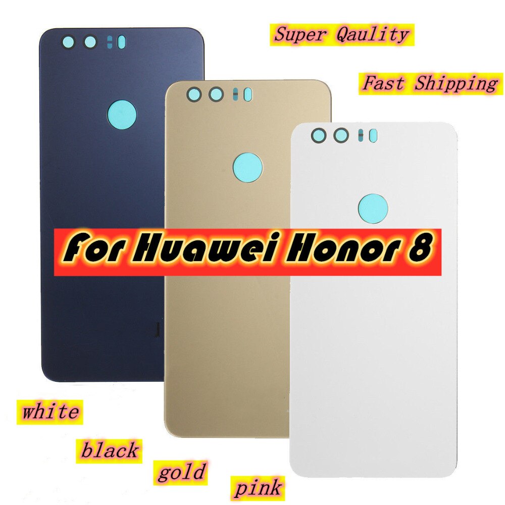For Huawei Honor 8 Lite Back Glass For Huawei Honor 8 Back Glass Cover Honor8 Lite Rear Door Housing Case Panel Battery Cover