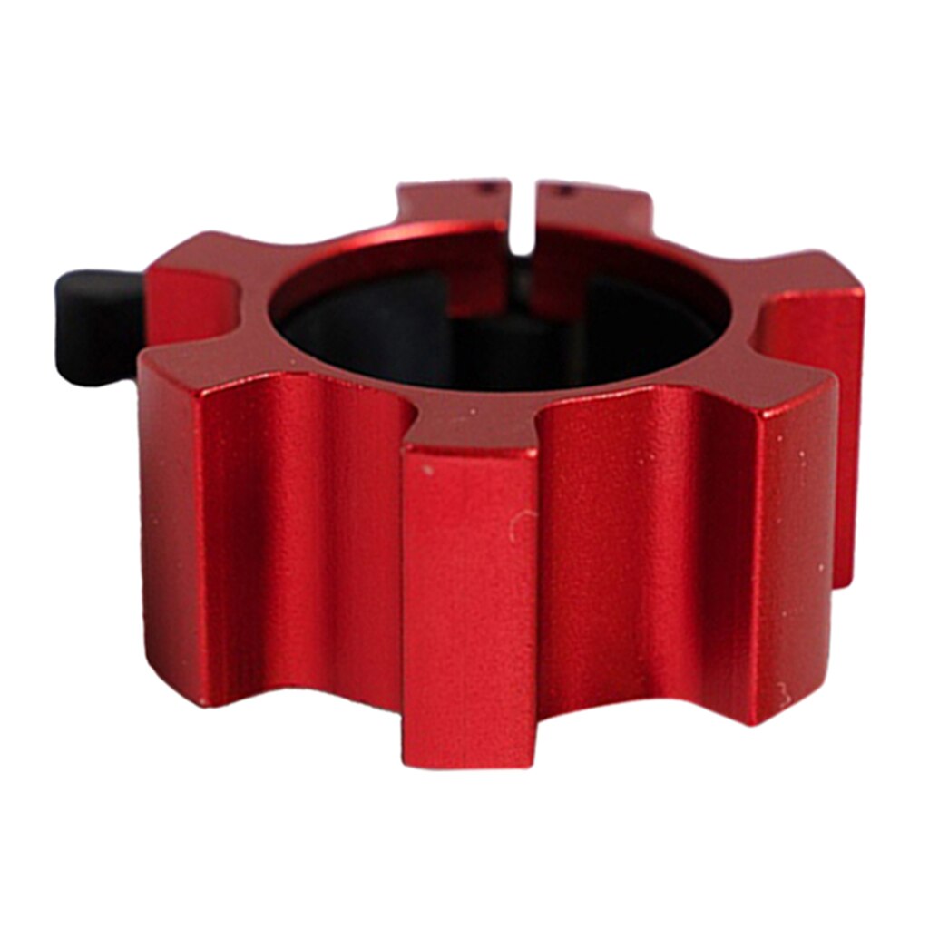 Sujeción para mancuerna olímpica, levantamiento de pesas 50mm, bloqueo giratorio, pesas, barras, hebilla de Collar: Rojo