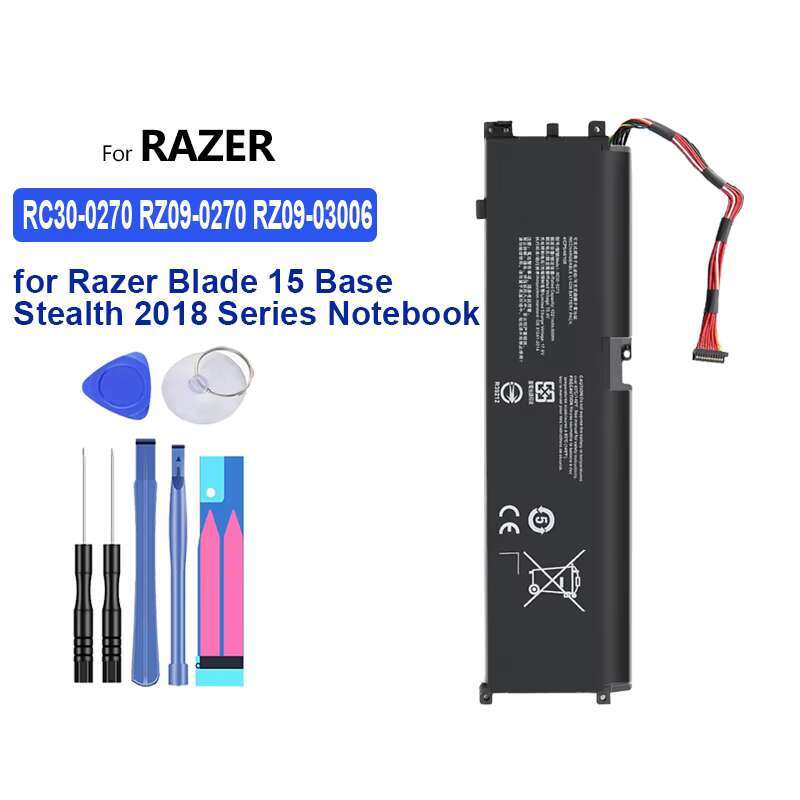 Batería para Razer Blade 15 Base Stealth 15,6 ' RTX 2070 i7 8750H 13 GTX 1650 Max-Q RZ09-03006 RZ09-0330x: Gris