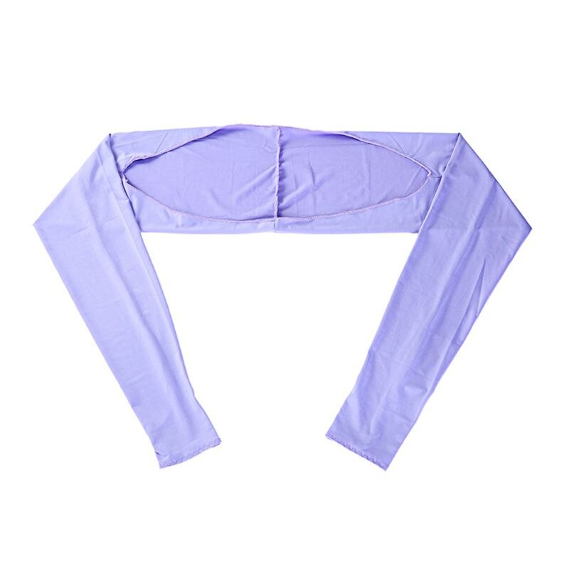 Kvinnor sommar anti-uv kylskal arm ärmar golf ridning utomhus is silke solskyddshandskar wrap bolero rygg med tumme: F