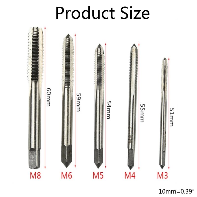 6 Pcs Tap Drill Wrench Tapping Threading Tool T-shaped Tap Wrench for Hand Tapping Operation 3mm-8mm for DIY