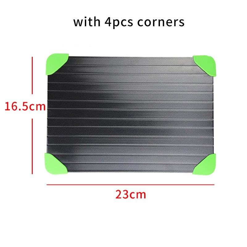 Fast Defrosting Tray Natural Thawing Plate for Frozen Meat Rapid Miracle Thaw Mat Pad Defrosting Plate Board Kitchen Tools: S with corner