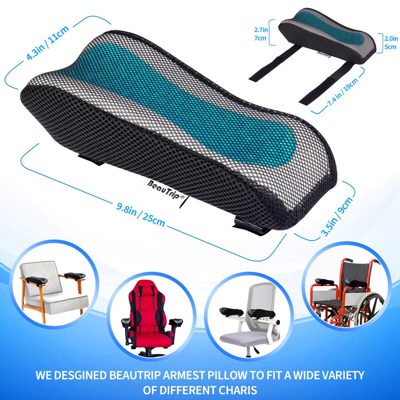 1Stck Speicher Schaum Kühlung Gel Stuhl Armlehne Pads Arm Rest Steigleitung Kissen für Büro &Ampere; Spielen Stühle Ellbogen Druck Linderung