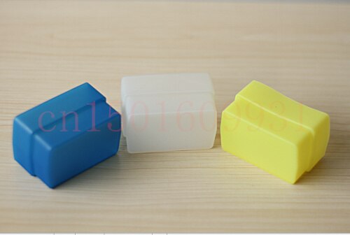 3PCS White+Yellow+Blue Silicon flexible Flash Bounce Diffuser Softbox for canon 540EX/550EX/380EX SB-26/28DX HVL-F32X