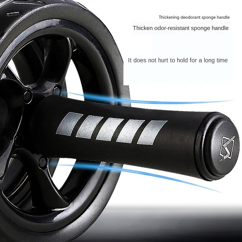 stumm Doppel-Rad Energie Rolle Sport Bauch halten Rolle Bauch Große Räder Fitness Geräte Bauch Rad