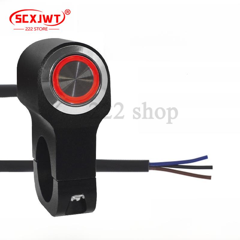 22mm 7/8 "Motorfiets Schakelaar Stuur Koplamp Schakelaar Knop Spotlight AAN UIT Schakelaar voor ATV Sport Dirt elektrische Fiets: Rood