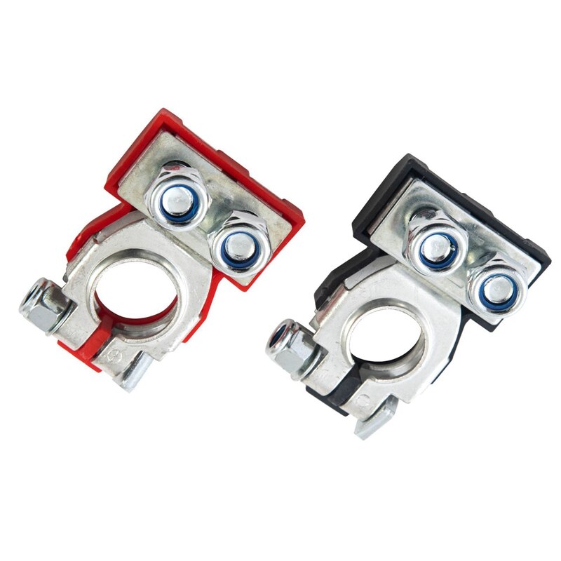 2 Pcs 2-Way Battery Terminals Car Battery Terminal Positive and Negative Car Battery Pole Terminals