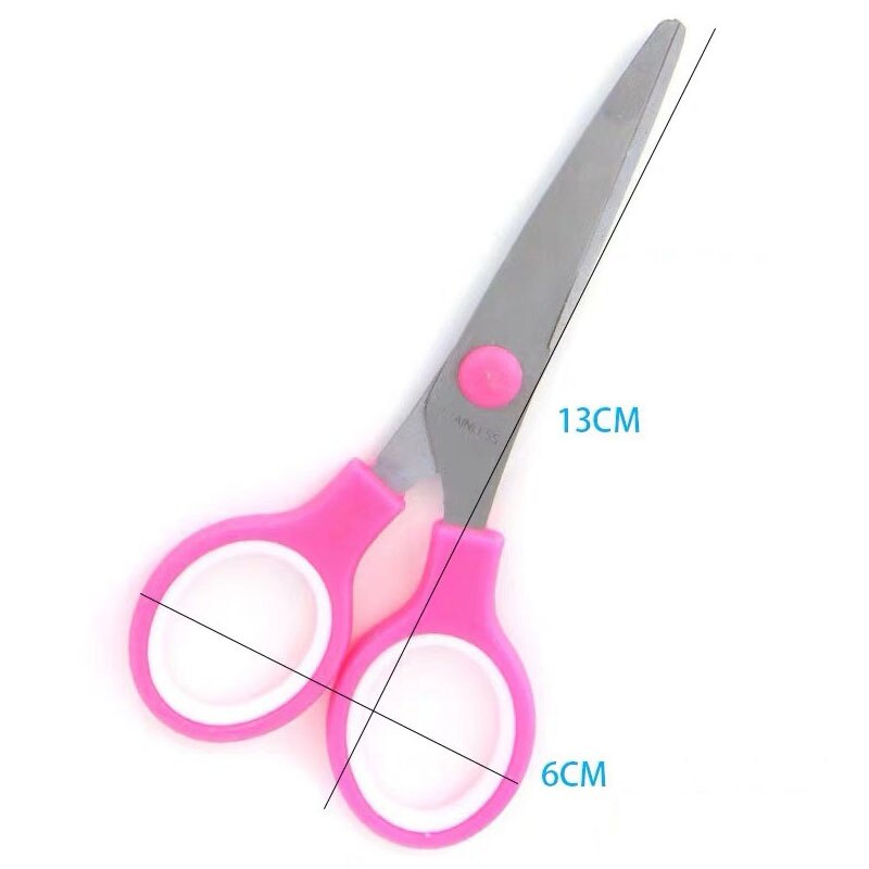 JTSIP Cute Scissors Kids DIY Stationery Decorative Craft Scissors Safety Round Tip Plastic Scissors Cutting Paper Knives Tools