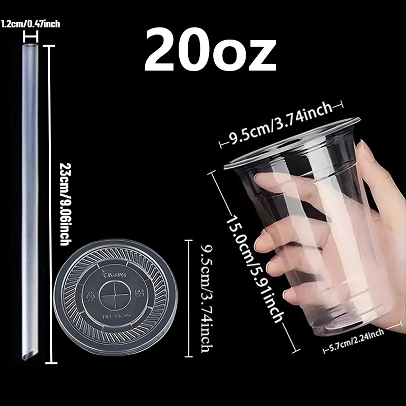 50 st engångsmuggar i plast med lock, sugrör, mjölktekoppar, sammankomst, fest, resor, dricka smoothie, kaffe, daglig dryckesset