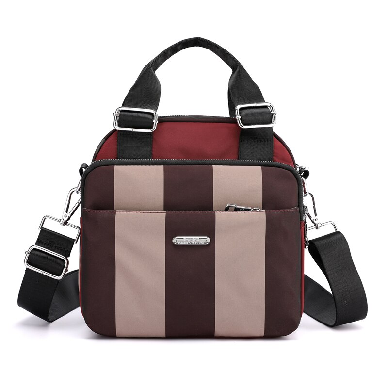 Vento Marea voyage femmes sacs à dos petit multifonctionnel sac à bandoulière pour les femmes imperméable Nylon bande Multi poche Packbag: RED BACKPACK