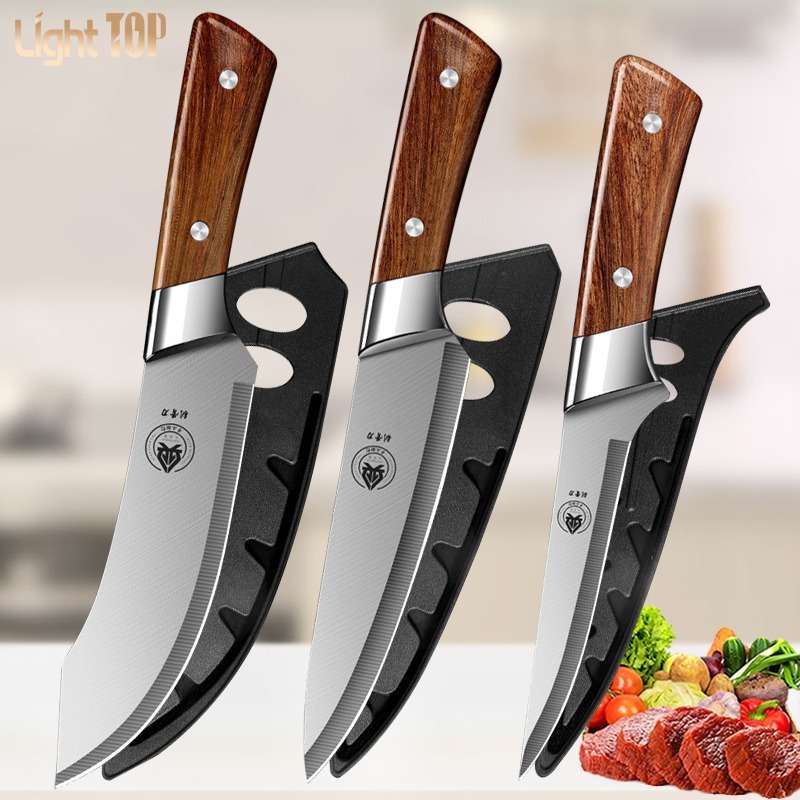 Japanese Knife Multifunction Butcher Knives BBQ Cutter Chef Knives Meat Fish Slicing VegetablesCutter Cleaver Knife