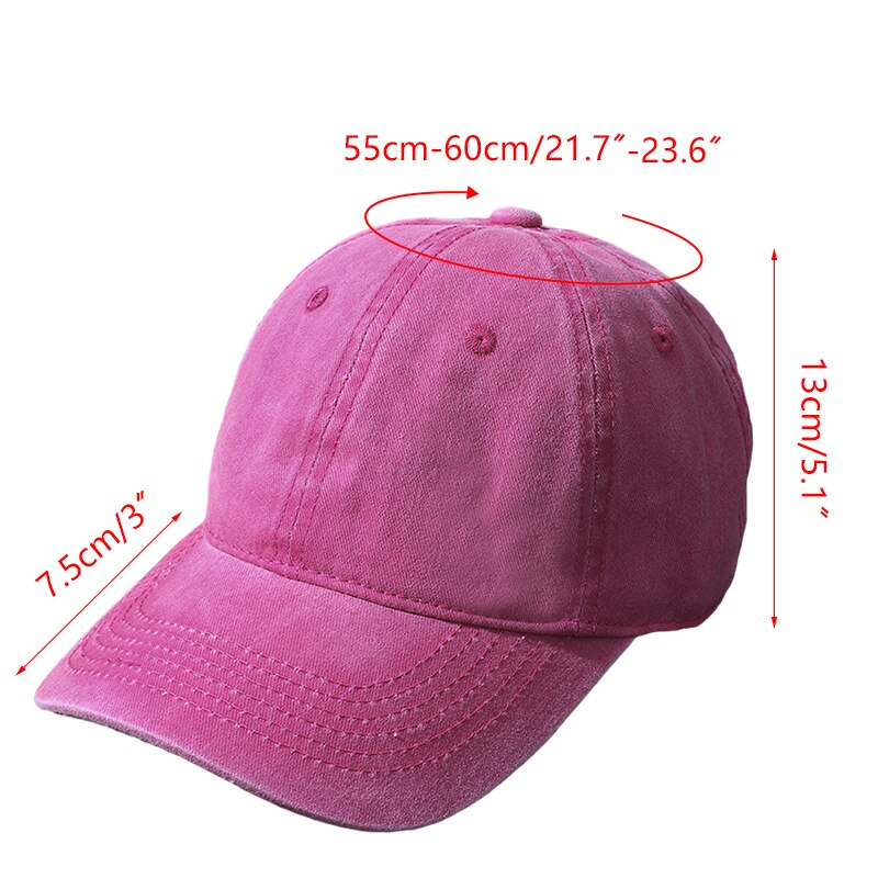 Solid Color Baseball Cap Summer Outdoor Washed Cotton Caps Retro Distressed Hat Adjustable Men&#39;s Baseball Cap Unisex Casual Hats: I