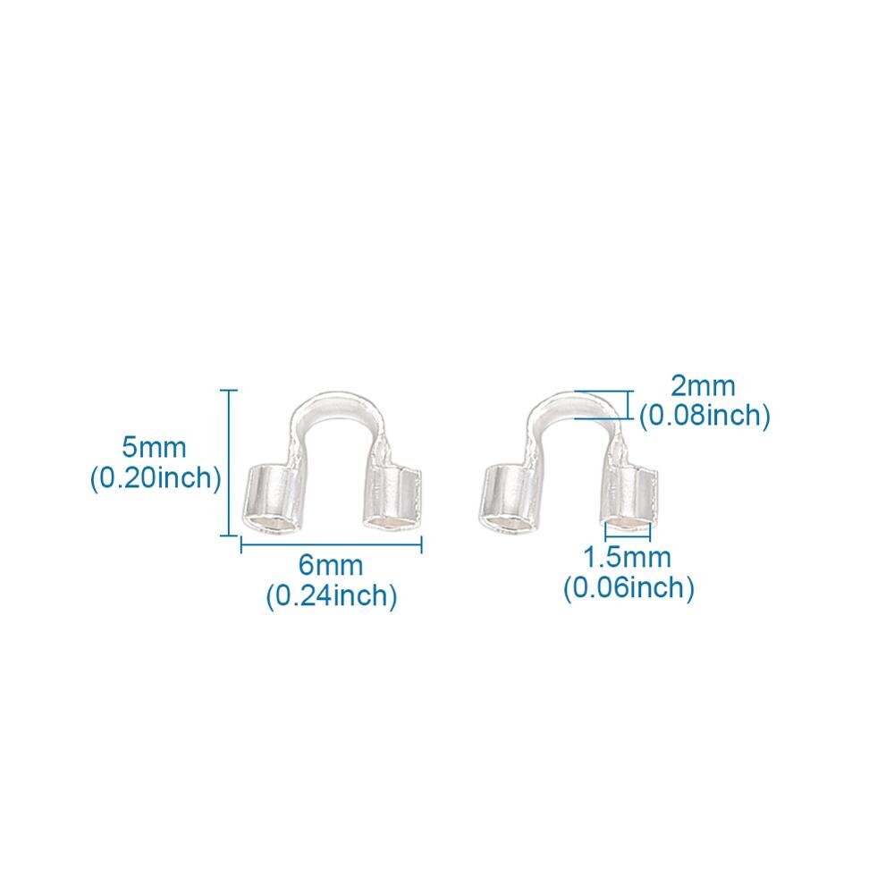 4mm 5mm 6mm messing draadbeschermers, draadbeschermers, lussen, u-vormige accessoires, sluitingen, connectoren, doe-het-zelf sieradenbenodigdheden