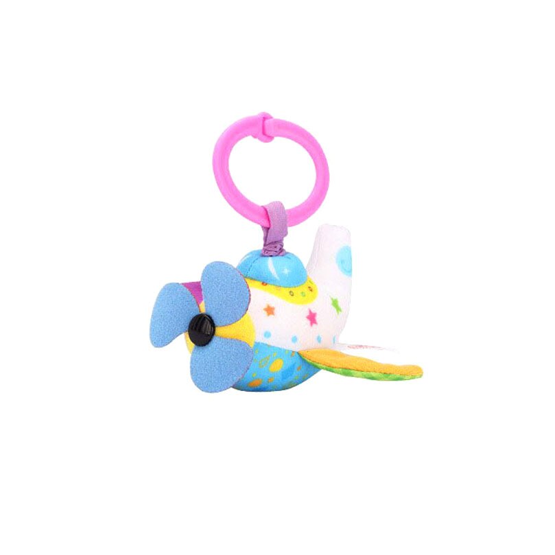 Nette Vlies Pädagogisches Spielzeug Baby, Kleinkind Spielzeug dehnen Vibration ziehen Ring Plüsch Rassel Hand Schütteln Glocke Bett Glocke Spielzeug Weichen: Flugzeug Anhänger