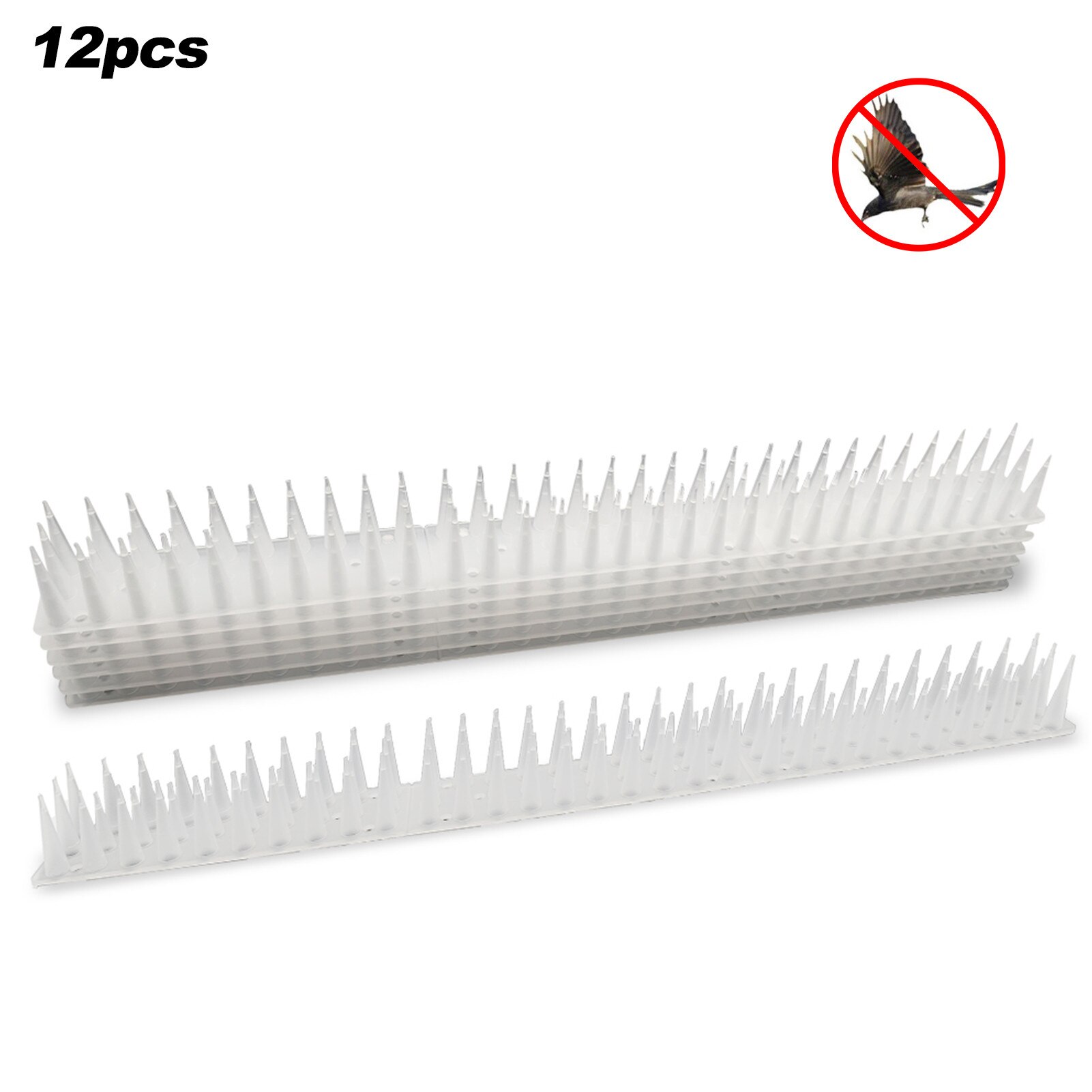 12Pcs/Pack Fence Wall Spikes Cat Animal Repellent Anti Theft Deterrent Use In Fences Walls Sheds Stop Intruders For Cats Birds: Default Title