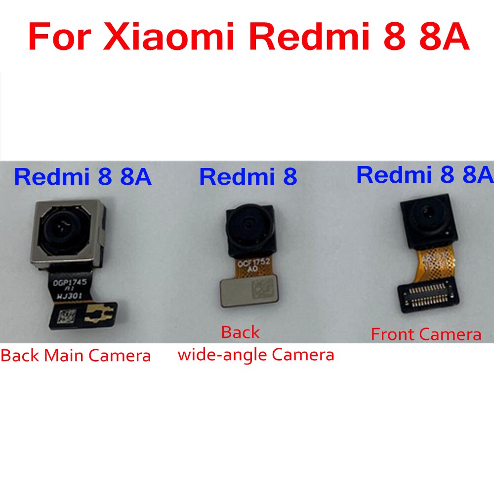 Originele Front Back Camera Voor Xiaomi Redmi 8 8A Achter Kleine Backside Selfie Frontale Camera Module Flex Kabel Vervangende Onderdelen