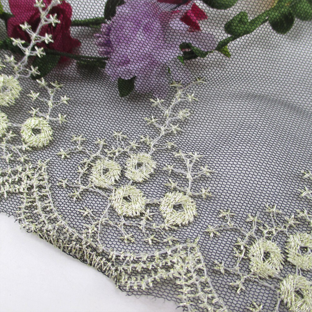 5 yards lavendel paarse bloem kant trim borduurwerk bloem, bloemen trim, witte Venetië kant trim, kleding kant versieringen 4 cm breedte - België