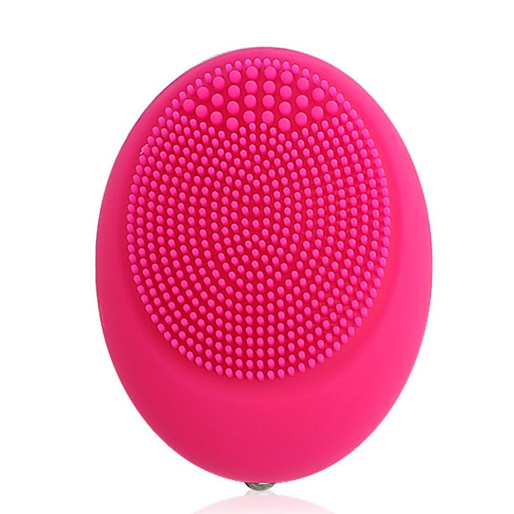 Mini Instrument de nettoyage en Silicone électrique petit oeuf magique forme Massage Vibration brosse de nettoyage du visage: type 3