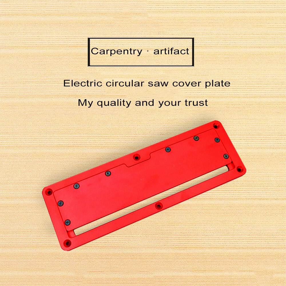 Woodworking Electric Circular Saw Cover Plate Flip-Floor Table Special Cover Plate Adjustable Aluminium Insert Plate Table Saw