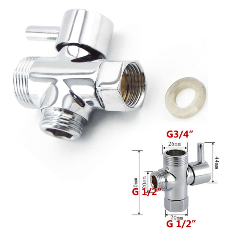 Mannelijke G1/2 &quot;G 3/4&quot; Vrouwelijke Water Diverter 3way Kraan T Adapter Verchroomd Badkamer Wc Douche vullen Kleppen Accessoires: type 4