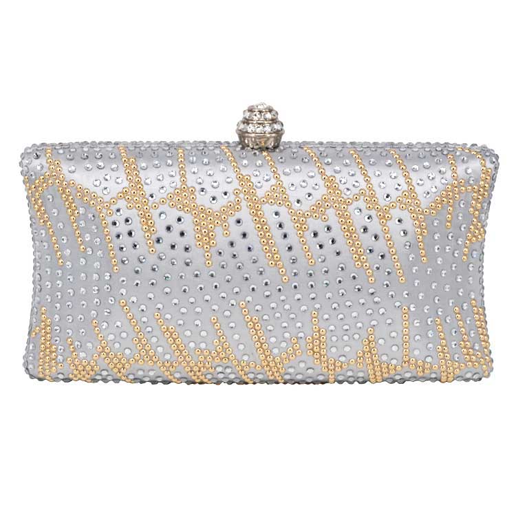 6 color Silver sparkly Crystal Evening Clutch Bag Lovely banquet Purse Wedding Party Bag stylish Mini Handbags 39: silver