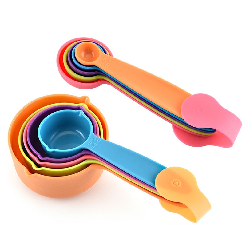5 Stks/set Maatlepels Kleurrijke Plastic Maatregel Lepel Nuttig Suiker Taart Bakken Lepel Keuken Bakken Meetinstrumenten